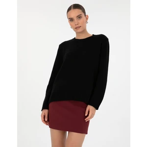 Pierre Cardin Kadın Siyah Comfort Fit Kazak 50316310-VR046