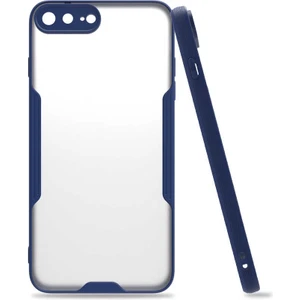 iPhone 8 Plus Kılıf Omsy Parfe Kapak-Lacivert