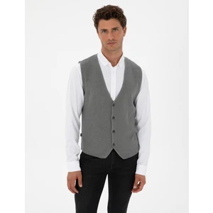 Pierre Cardin Erkek Gri Melanj Triko Yelek 50317313-VR086