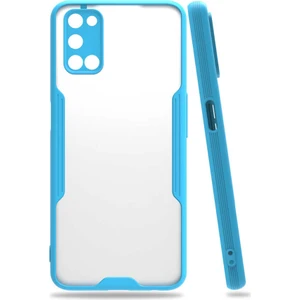 Oppo A92 Kılıf Omsy Parfe Kapak-Mavi