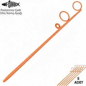 Olta Kamış Ayağı - Paslanmaz Çelik - Fishack - Turuncu - 5'li