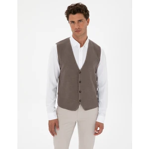 Pierre Cardin Erkek Vizon Melanj Triko Yelek 50317313-VR174