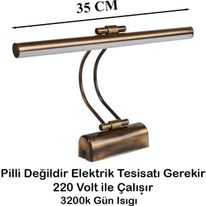 Flüt Aplik 35 cm LED Duvar Lambası 3200K Gün Işığı