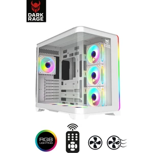Rgb 7 Fanlı 7X120MM Kumanda + Tuş Rgb Kontrollü Gaming Akvaryum Kasa