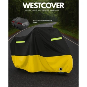 Honda cl 250   Arka Çanta Uyumlu Sarı Siyah  Reflektörlü Motosiklet Branda,örtüsü