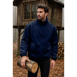 Ghassy Co. Erkek Pro Termal Iç Dış Sherpa Sonbahar Kış Tam Fermuarlı Peluş Sweatshirt
