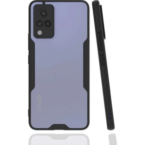 Vivo V21 Kılıf Omsy Parfe Kapak-Siyah