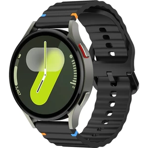 Huawei Watch Gt 5 46 mm Ile Uyumlu (22 Mm) Dalgalı Dikiş Detaylı Silikon Saat Kordonu