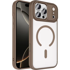 Iphone 17 Pro Max Kılıf Krom Mika Magsafe Arkası Şeffaf Hassas Butonlu Mat Yumuşak Renkli Kenarlı