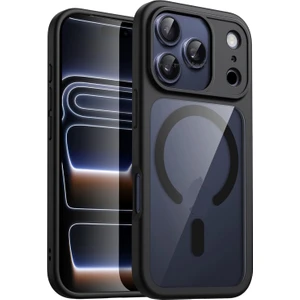 Iphone 17 Pro Max Kılıf Krom Mika Magsafe Arkası Şeffaf Hassas Butonlu Mat Yumuşak Renkli Kenarlı