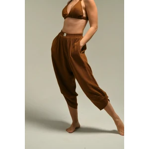 Organik Pamuk Baggy Şalvar Pantolon Yoga Pantolonu