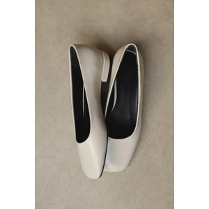 Babet 2530 - Mini Topuklu Kemik Kadın Babet