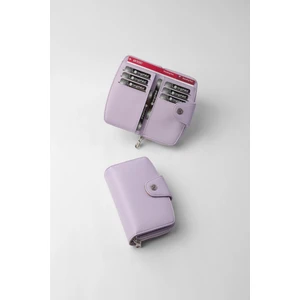 Cengiz Pakel Orta Boy Çıt Çıt Detaylı Kadın Cüzdan/portföy - 65300 - Lila
