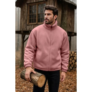 Ghassy Co. Erkek Pro Termal Iç Dış Sherpa Sonbahar Kış Tam Fermuarlı Peluş Sweatshirt