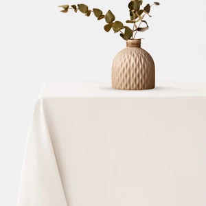 Bej Keten Masa Örtüsü - Doğal & Şık Masa Örtüsü Modeli 100X100 cm