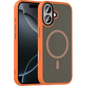 iPhone 17 Kılıf Mat Arka Yüzey Wireless Şarj Özellikli Flet M-Safe Kapak