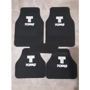 Tofaş Logolu Füme Halı Paspas Çift Kat