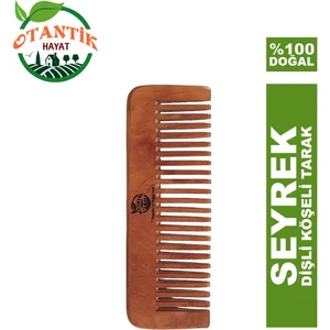 Seyrek Dişli Köşeli Ahşap Tarak