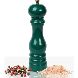 Glıos Koyu Yeşil Ahşap Tuz ve Karabiber El Değirmeni Öğütücü Grinder 22 cm
