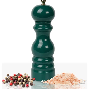 Koyu Yeşil  Ahşap Tuz ve Karabiber El Değirmeni Öğütücü Grinder 18 Cm