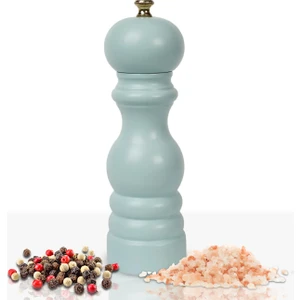 Turkuaz Ahşap Tuz ve Karabiber El Değirmeni Öğütücü Grinder 18 Cm