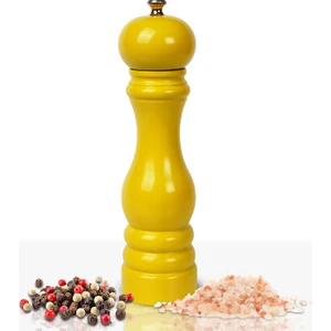 Glıos Sarı Ahşap Tuz ve Karabiber El Değirmeni Öğütücü Grinder 22 cm