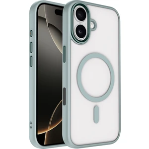 iPhone 17 Kılıf Wireless Şarj Özellikli Krom M-Safe Silikon Kapak