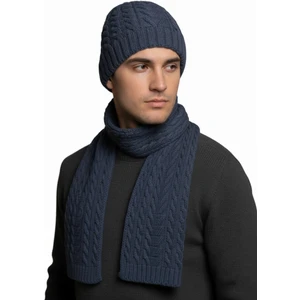 Erkek Yün Kışlık Örme Bere Atkı Ikili Set Takım