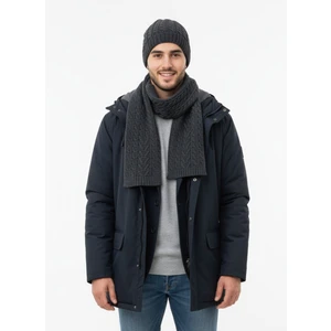 Erkek Yün Kışlık Örme Bere Atkı Ikili Set Takım