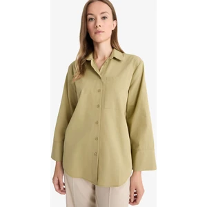 Regular Fit Gömlek Yaka Poplin Uzun Kollu Tunik G2392AX25AU