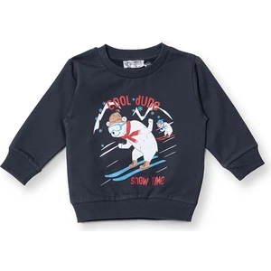 Hellobaby Erkek Bebek Sweatshirt Bisiklet Yaka Uzun Kol