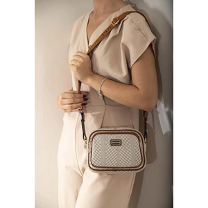 Silver Polo Kadın Çapraz Çanta Bej - Taba SP1111