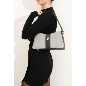 Silver Polo Kadın Omuz Çantası Siyah Beyaz - Siyah SP1102 Silver & Polo