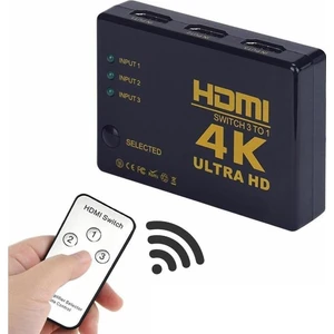 4K HDMI Çoklayıcı Çoğaltıcı Switch 3 Port Kumandalı Ultra Hd