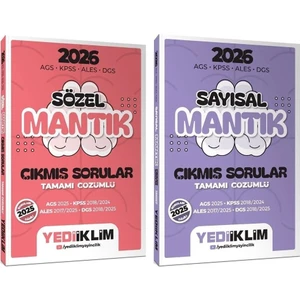 Yediiklim 2026 Kpss Meb-Ags Ales Dgs Sözel + Sayısal Mantık Çıkmış Sorular 2 Li Set Yediiklim Yayınları