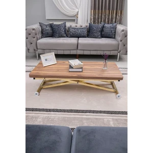 Home Üst Tabla Mdf  Oval Köşe Alt Ayak Gold Kaplama