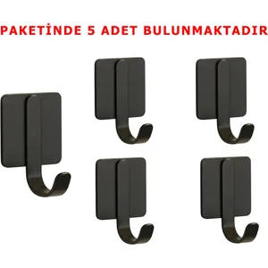 Kendinden Yapışkanlı Askılık Çelik Pakette 5 Adet