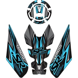 Rvell Cf Moto 250SR ( 2020-2024 ) Uyumlu Tank Pad Set Mavi