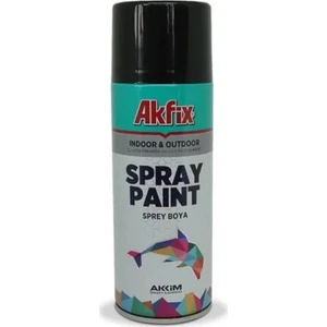 AKFİX SPREY BOYA PARLAK SİYAH 400 ml RAL9005