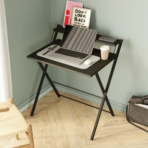 Metal Ayaklı Laptop Masası, Katlanır Çalışma Masası, Raflı Masa, Katlanır Laptop Sehpası