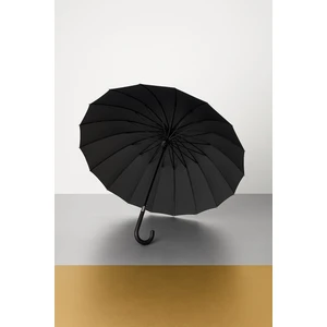 24 Telli Premium Siyah Unisex Lüx Kaliteli Bastonlu Protokol Şemsiye