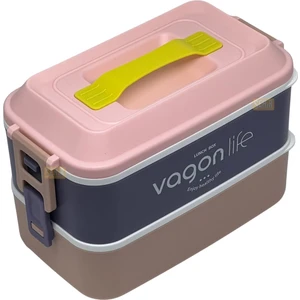 Bento 1000ML Lunchbox Yeni Koleksiyon 2 Katlı 3 Bölmeli Paslanmaz Çelik Sefer Tası Yemek Kutusu