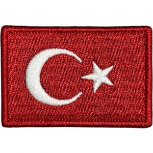 Ex Patch Türk Bayrağı Peç Arma - 6x4 cm