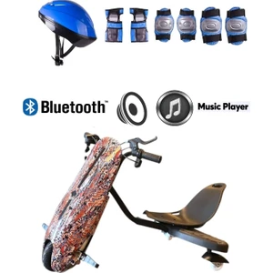 Drift Car Elektrikli Kaykay Hoverboard Kask Dizlik Hediyeli Bluetoothlu
