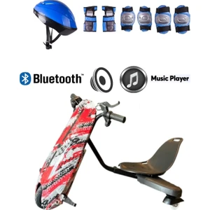 Drift Car Elektrikli Kaykay Hoverboard Kask Dizlik Hediyeli Bluetoothlu