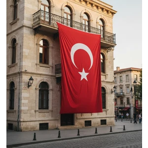 Türk Bayrağı 300X450 cm – Raşel Kumaş, Rüzgâr Dayanımı Yüksek, Çift Dikişli Sağlam Yapı