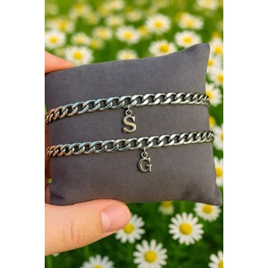 2 Adet Paslanmaz Çelik Ince Figaro Bileklik Sevgili Arkadaş Çift Bilekliği ECK06C