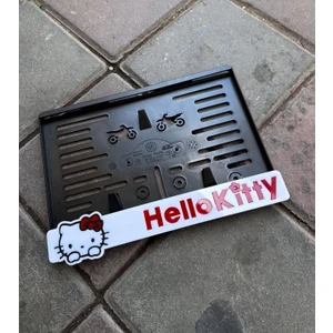 Hello Kıtty Beyaz Motor Plakalık