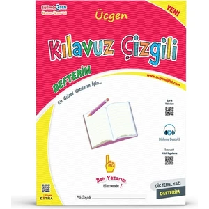 Üçgen - Kılavuz Çizgili Defter 1.sınıf 48 Sayfa - 3 Adet