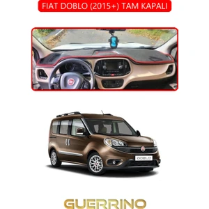 Fıat Doblo 2015+ Tam Kapalıtorpido Koruma Halısı Kırmızı Kenar